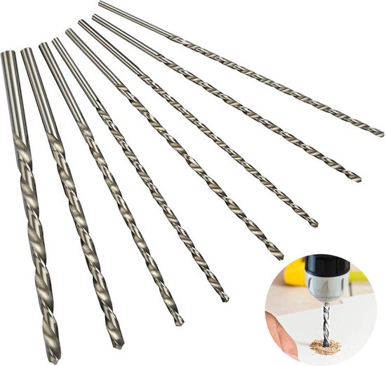 SALI 8-delige houtboorset 4 mm koolstofstaal houtboorset voor hardhout, multiplex, kunststof ronde gaten in alle houtsoorten, perfect voor doe-het-zelf houtbewerking SALI 8-delige houtboorset 4 mm koolstofstaal houtboorset voor hardhout, multiplex, kunststof ronde gaten in alle houtsoorten, perfect voor doe-het-zelf houtbewerking