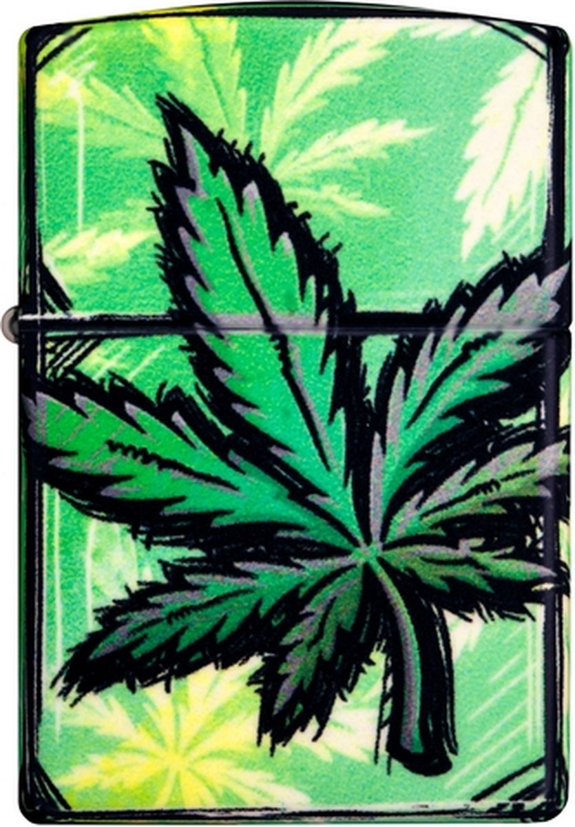 Zippo Glowing Cannabis Design