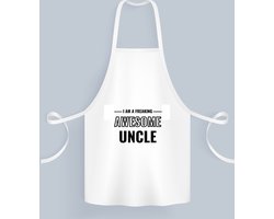 Akyol - i am a freaking awesome uncle Keukenschort - Oom - de meest geweldigste oom - verjaardagscadeau - verjaardag - cadeau - cadeautje voor oom - oom artikelen - kado - geschenk - gift - 82 bij 71 cm