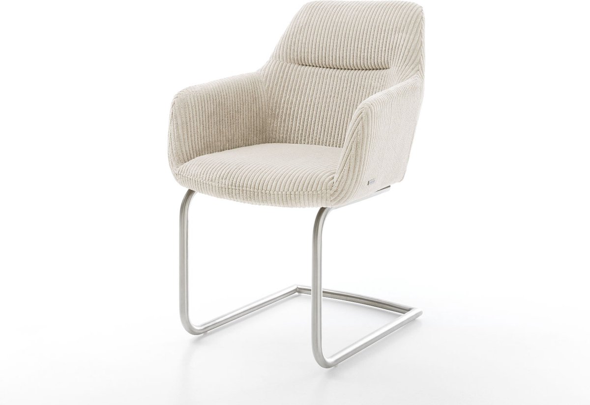 Sledestoel Pejo-Flex sledemodel rond roestvrij staal koord beige pocketveer kern