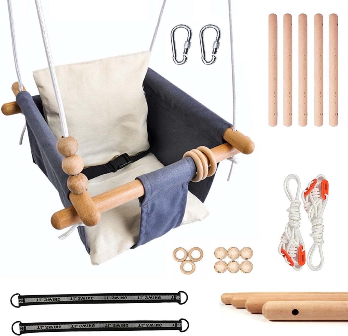 Houten Babyschommel - Peuterschommel met Schommelzitje - Indoor en Outdoor