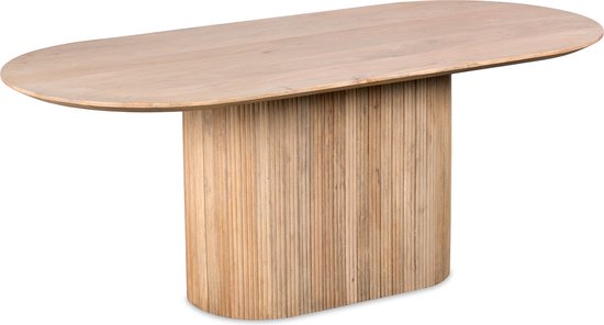 Foto: Lewis loft eettafel lynn ovaal 200x90 cm fsc gecertificeerd mangohout naturel