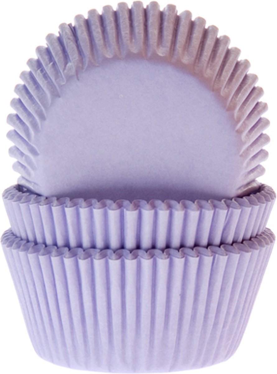 House of Marie Cupcake Vormpjes - Lila - pk/50 - Baking Cups voor Muffins en Cupcakes