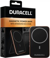 Duracell Micro 5 | Banque d'alimentation magnétique | Compatible avec MagSafe | Support pliable | 5 000 mAh | Noir