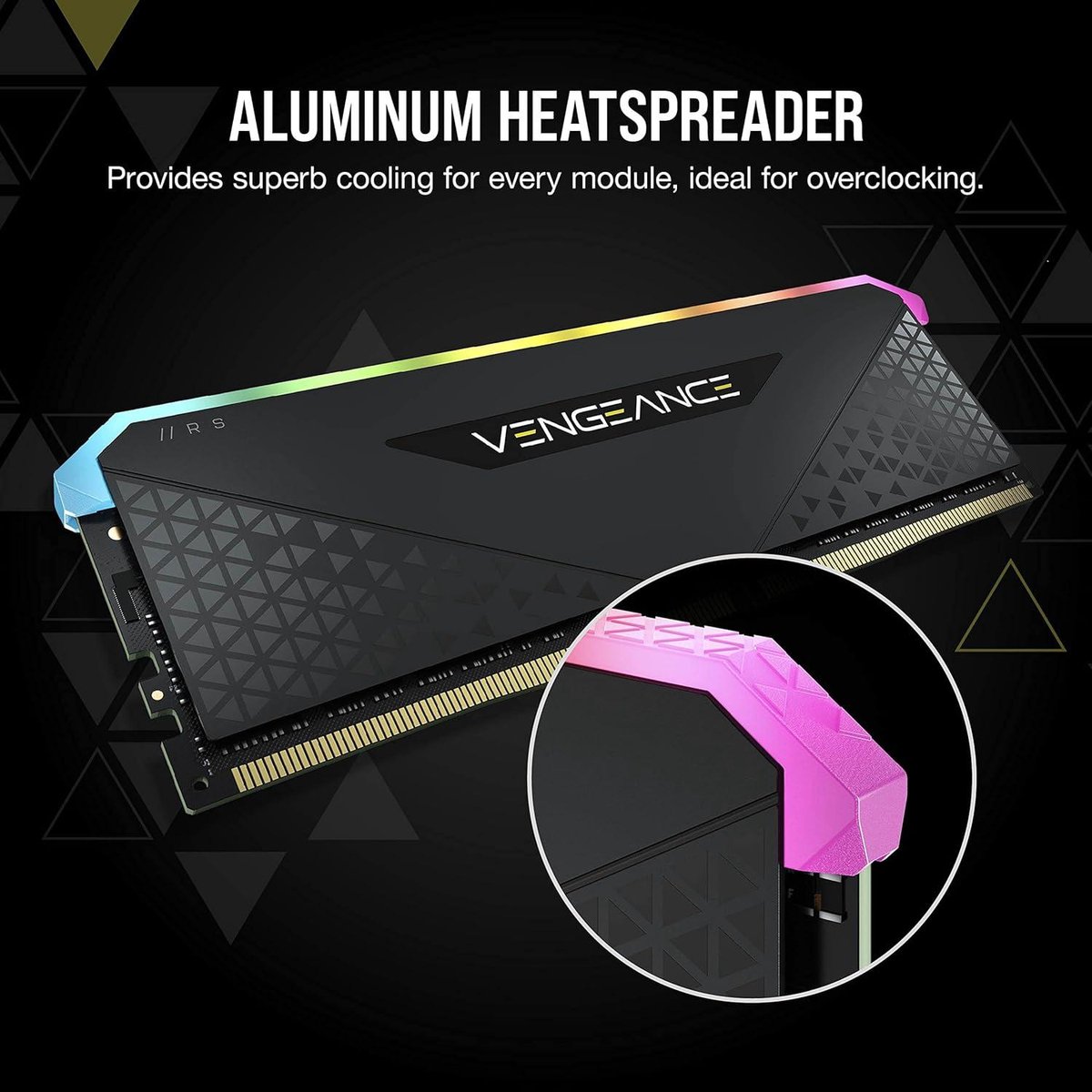 8 GB DDR4 3600 MHz C18-desktopgeheugen - dynamische RGB-verlichting - compatibel met Intel en AMD 300-500 serie - zwart