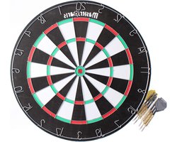 Doelschijf 45 cm met 6 pijlen - Master Darts - Grootte 45 cm - Kunststof - Voor binnen en buiten gebruik Dartbord