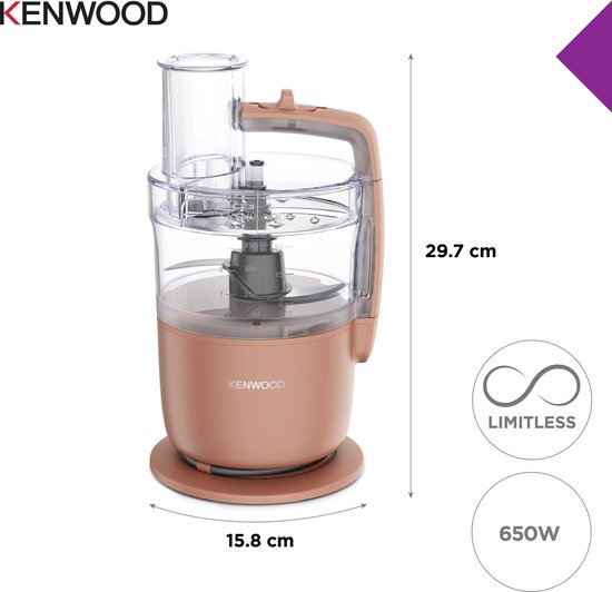 Kenwood MultiPro Go FDP22.130RD - Foodprocessor - Roze - Express Serve - Go collectie van Kenwood — afbeelding 2