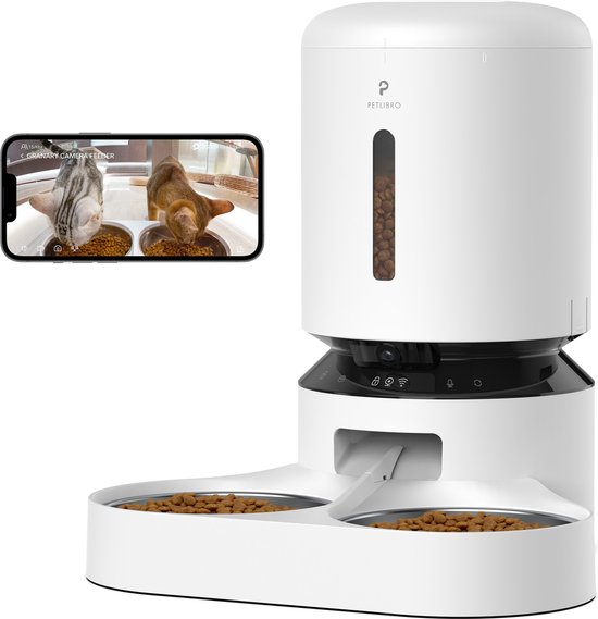 Petlibro Granary Camera Dual Food Tray White Voedsel Dispenser