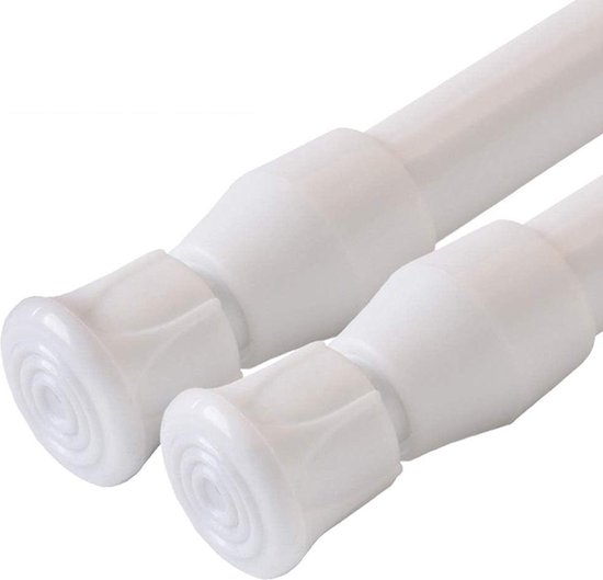 SIQUK Verstelbare veerspanstang, wit, 6 stuks, 30,5 tot 50,8 cm