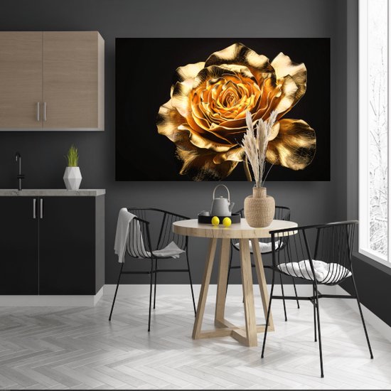 Tableaux sur verre rose - Tableaux sur verre Flora - Peinture sur Glas Feuille - Décoration murale moderne - Acrylique - Peintures & affiches verre acrylique 60x40 cm