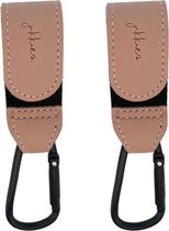 Jikkies ® - Tassenhaak - Kinderwagen Tassenhaak - Buggy Haak - Extra Stevig - Sterke Tassenhaak - Universele Haak - Set van 2 - Taupe