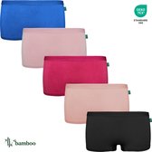 Dames Boxershorts - Effen - Mix Kleuren - 5-Pack - Maat S/M - Bamboe Viscose - Dames Ondergoed - Lingerie