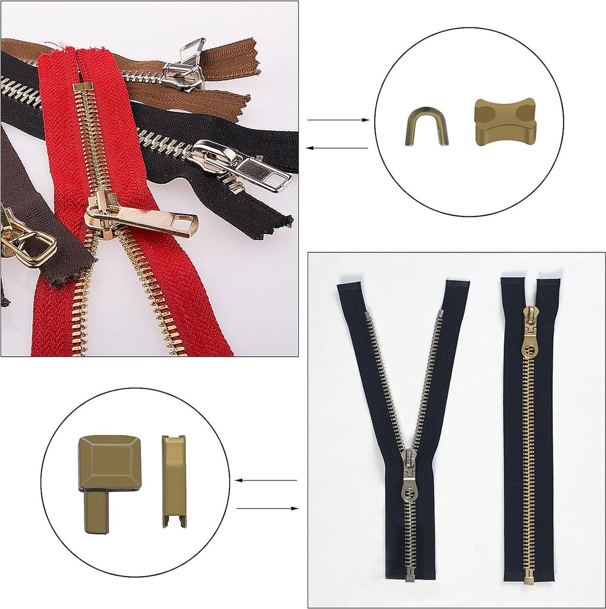 Reparatieset Met Ritssluiting 20/50 stks 3# 5# 8# 10# nylon
