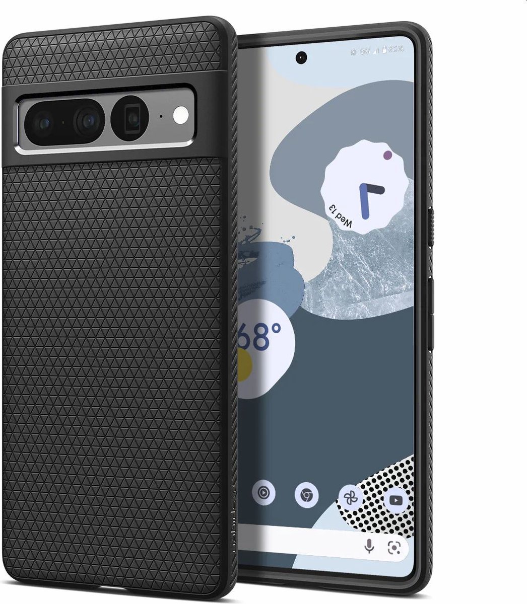 Spigen Liquid Air Google Pixel 7 Pro Hoesje Back Cover Zwart