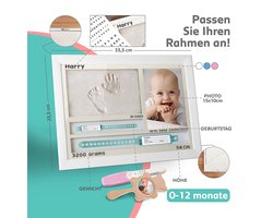 Baby Fotolijstje met Klei Afdruk Gipsafdruk baby - - Kraamcadeau jongens Kraamcadeau meisjes – Pasgeboren Baby – Geboortecadeau afdrukkenset