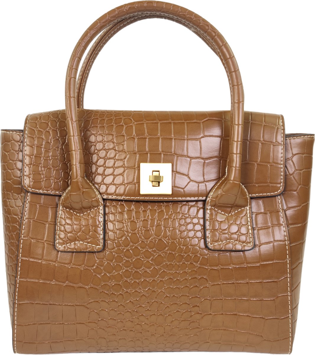 Qischa® - Handtas/crossbody dames - noisette/bruin - 100% recycled - vegan