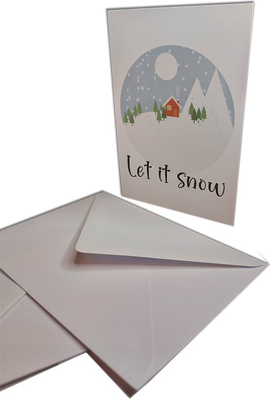 Studio Tuk - Set Van 100 Luxe Dubbele Kerstkaarten Met Enveloppen - 2 Ontwerpen