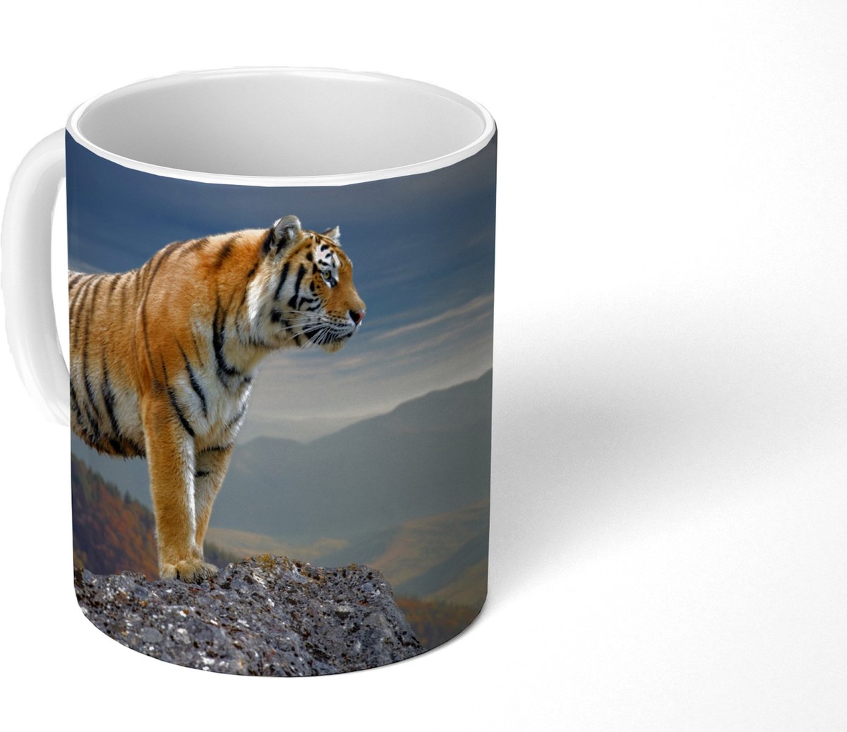 Mok - Koffiemok - Tijger - Berg - Natuur - Landschap - Mokken - 350 ML - Beker - Koffiemokken - Theemok