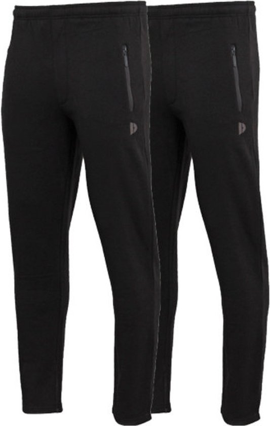 2-Pack Donnay - Pantalon de survêtement à jambe droite - pantalon de sport - Homme - Taille XXL - Zwart (020)