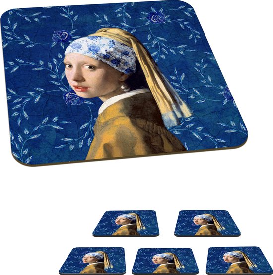 Wandkleed - Wanddoek - Meisje met de parel - Johannes Vermeer - Delfts Wandkleed - Wanddoek - Meisje met de parel - Johannes Vermeer - Delfts