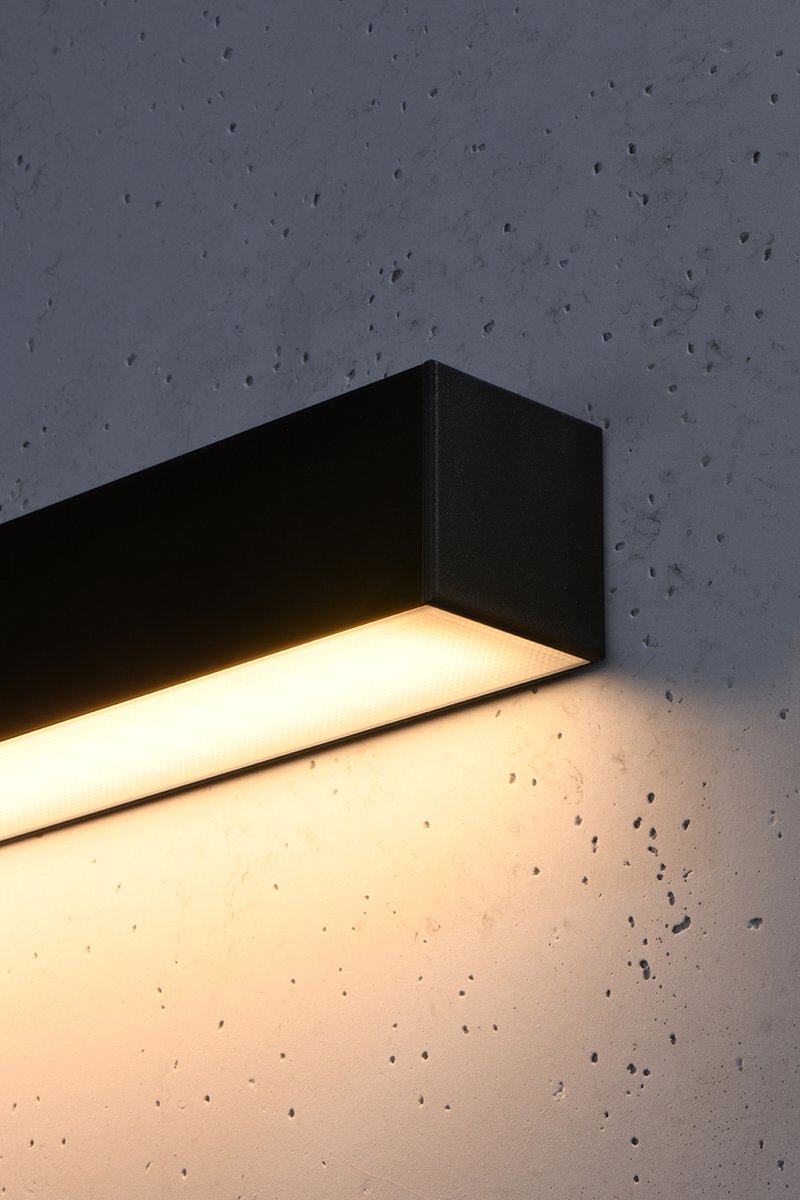 Light Your Home Lanza Wandlamp - - Aluminium - 1xLED - Woonkamer - Eetkamer - Black
