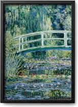 Poster Claude Monet - A4 - 21 x 30 cm - Inclusief lijst (Zwart Aluminium)