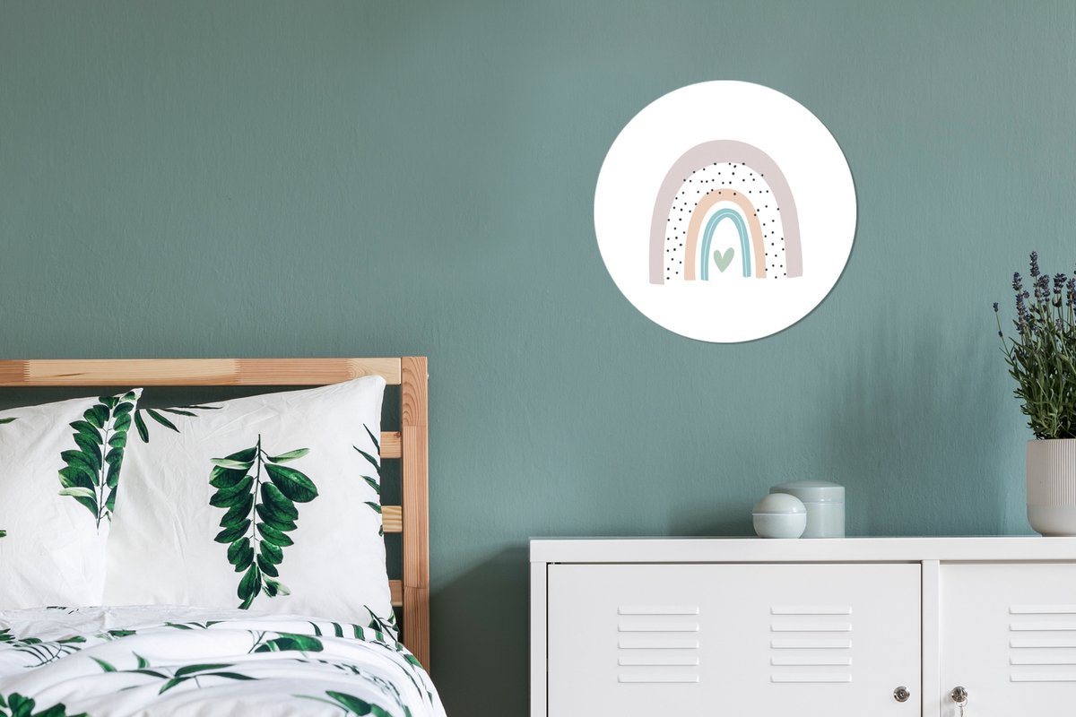Cercle mural enfant - Peinture pour enfant - Arc-en-ciel - Coeur - 30x30 cm  - Points -... | bol