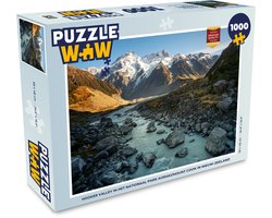 Puzzel Hooker Valley in het Nationaal park Aoraki/Mount Cook in Nieuw-Zeeland - Legpuzzel - Puzzel 1000 stukjes volwassenen