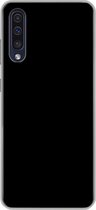 Geschikt voor Samsung Galaxy A50 hoesje - Zwart - Effen kleur - Siliconen Telefoonhoesje