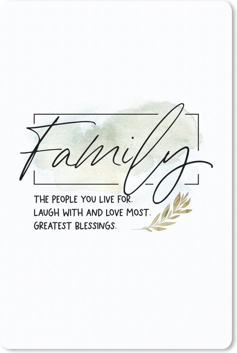 Muismat - Mousepad - Spreuken - Quotes - Familie - 18x27 cm - Muismatten