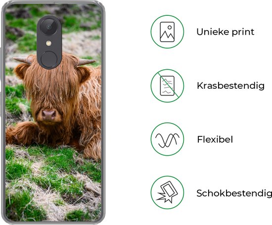 Coque Xiaomi Redmi 5 - Highlander écossais - Foin - Herbe - Coque de téléphone en Siliconen