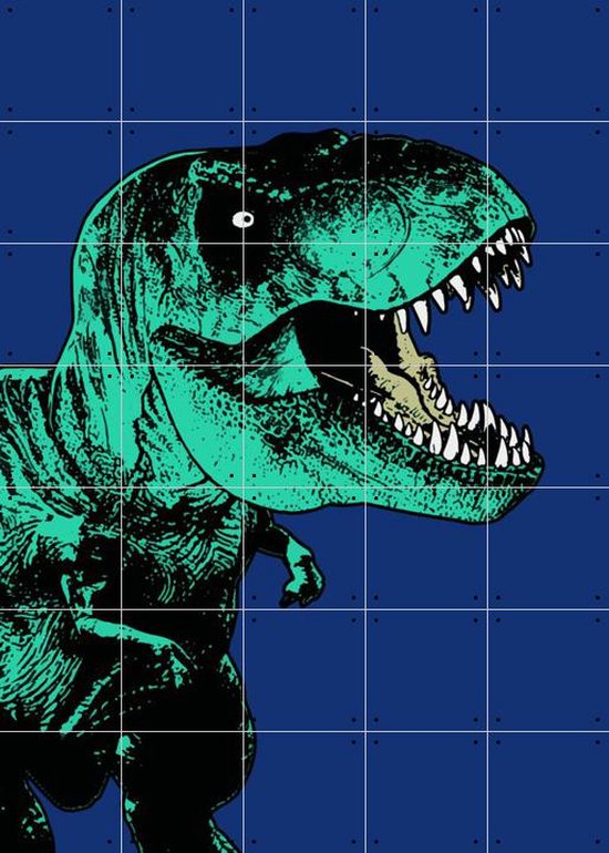 IXXI T-Rex Green - Wanddecoratie - Kinderen - 100 x 140 cm