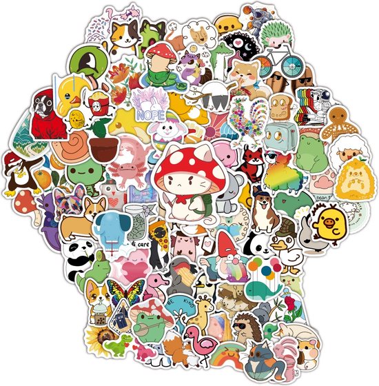 100 stuk A037 vakantie holiday Cartoon stickers voor kinderen en volwassenen Beloningsstickers Journal Laptop Telefoon Stickers