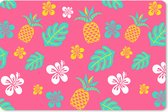 Bureau onderlegger - Muismat - Bureau mat - Zomer - Patronen - Ananas - 60x40 cm