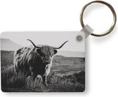 Sleutelhanger - Schotse hooglander - Natuur - Koeien - Dieren - Zwart wit - Uitdeelcadeautjes - Plastic