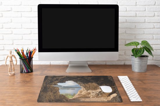 Sous-main 60x40 cm - Tapis de souris Water - Grotte - Nature - Paysage - Sous-main XL - Protection sous-main - Tapis de souris Ordinateur
