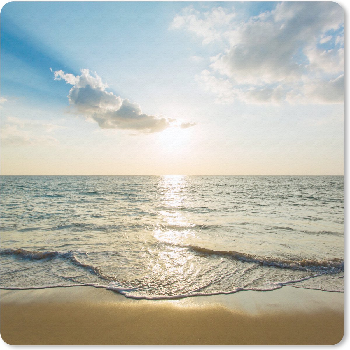 Muismat 30x30 cm - Mousepad Zee - Zomer - Strand - Muismatten