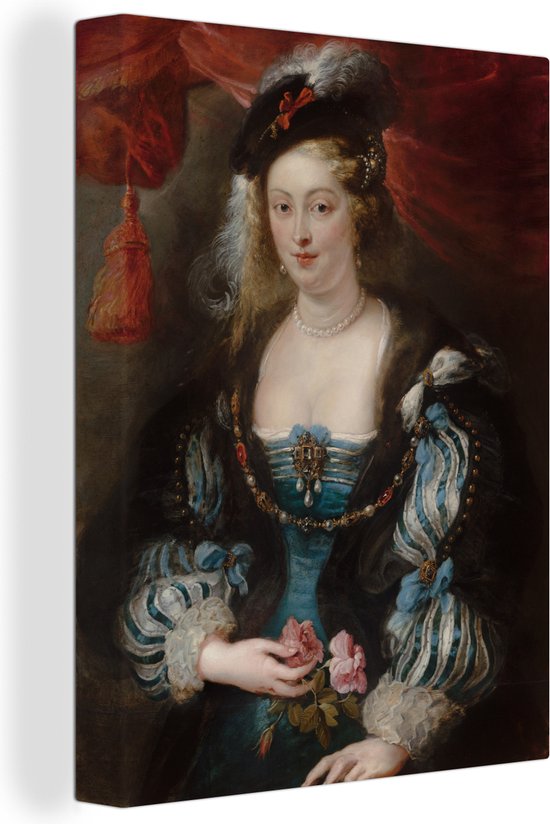 Canvas Schilderij een vrouw - Schilderij van Peter Paul Rubens - Wanddecoratie