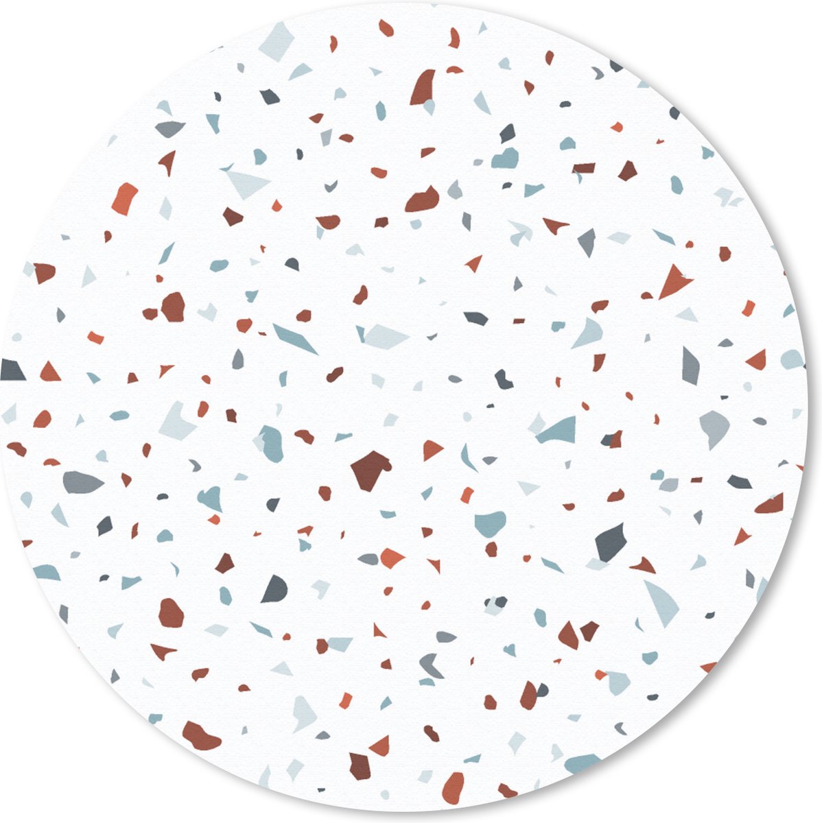 Muismat rond 40x40 cm - Mousepad Terrazzo - Abstract - Patroon - Ronde muismatten