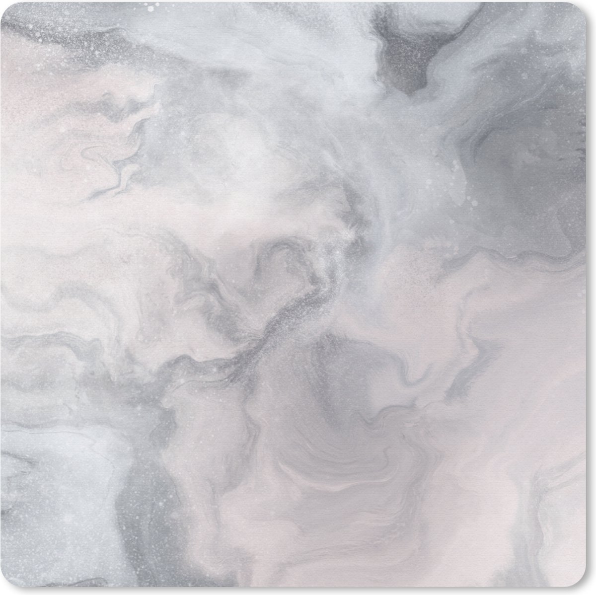 Muismat 20x20 cm - Mousepad Wolken - Abstract - Verf - Muismatten