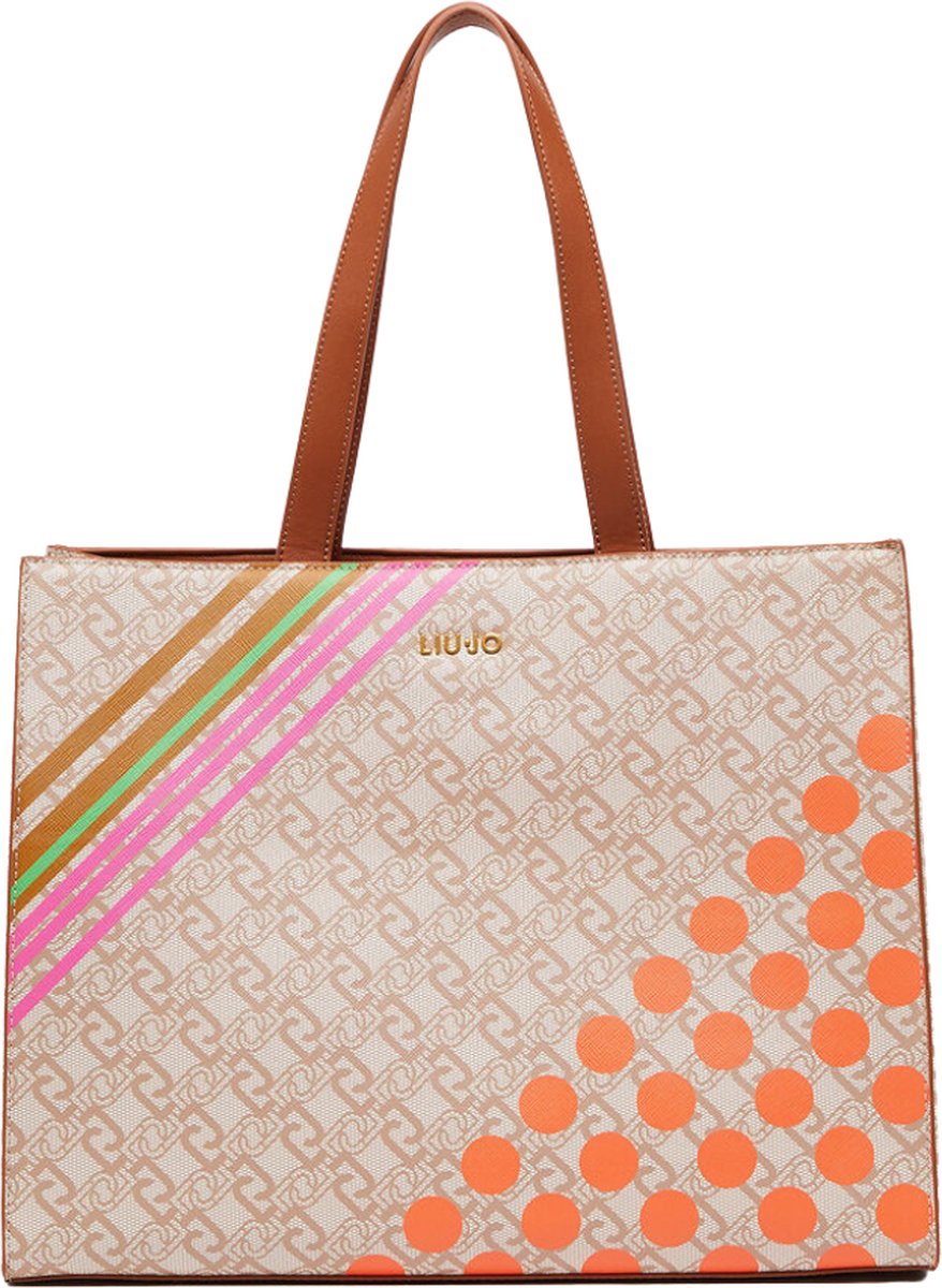 Liu Jo Lucente Shopping Bag Shoppers Dames - Beige - Maat ONESIZE