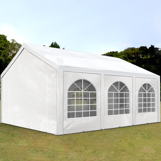 Partytent - Feesttent - Paviljoentent - 3x6m / wit / 100% waterdicht / Inclusief zijwanden