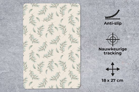 Muismat 18x27 cm - Mousepad Bloemen - Planten - Pastel - Muismatten