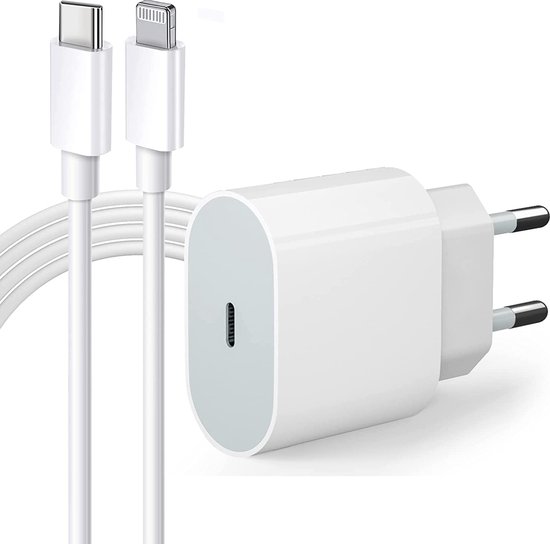 Vertolking Ongeschikt wijk iPhone 12 oplaadstekker 20W USB-C Power oplader met kabel | 1 Meter | Apple  iPhone 12... | bol.com