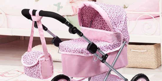 Bayer Design - Poppenwagen Trendy - Roze Luipaard