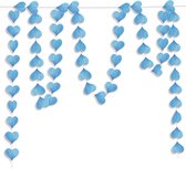 Hartjes Decoratie Valentijn Slinger Romantische Versiering Gender Reveal Versiering Geboorte Babyshower Blauw – 4 Meter
