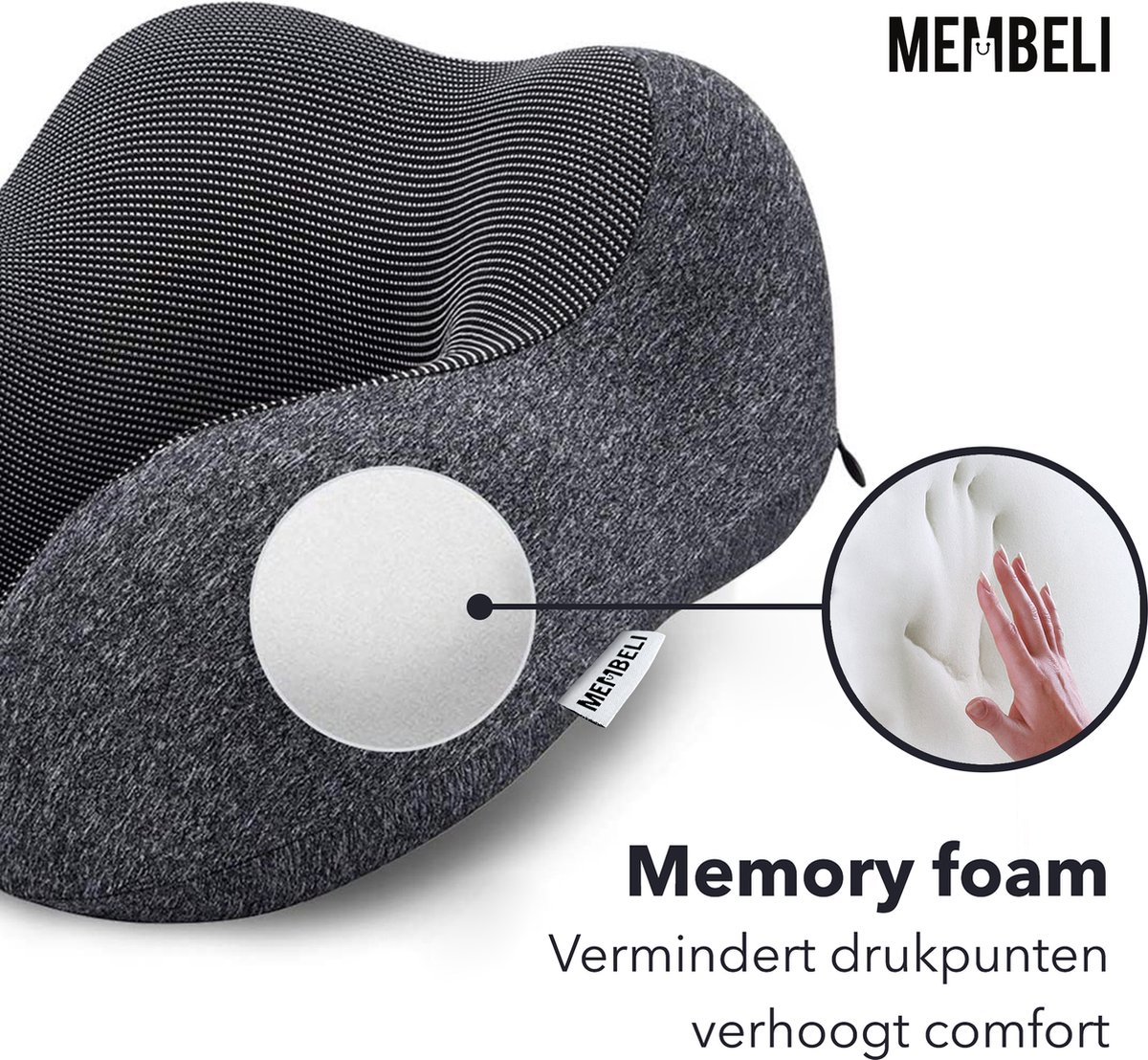 2 Stuks - Microbead Reiskussen De Luxe - Zacht Comfort Nek Kussen Vliegtuig Kussen Reiskussentje Travel Pillow Neksteun Voor Reis Vliegtuig Of Auto Dubbelzijdig U Vorm Zwart
