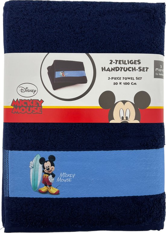 Mickey Mouse Disney handdoeken - 50 x 100 cm - Set van 2 stuks | bol.com