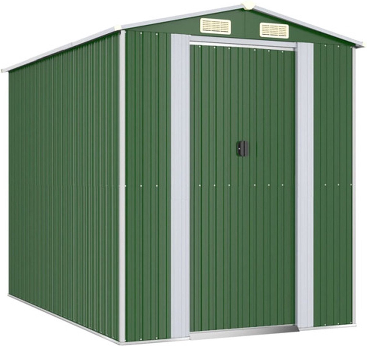 vidaXL Tuinschuur 192x274x223 cm gegalvaniseerd staal groen