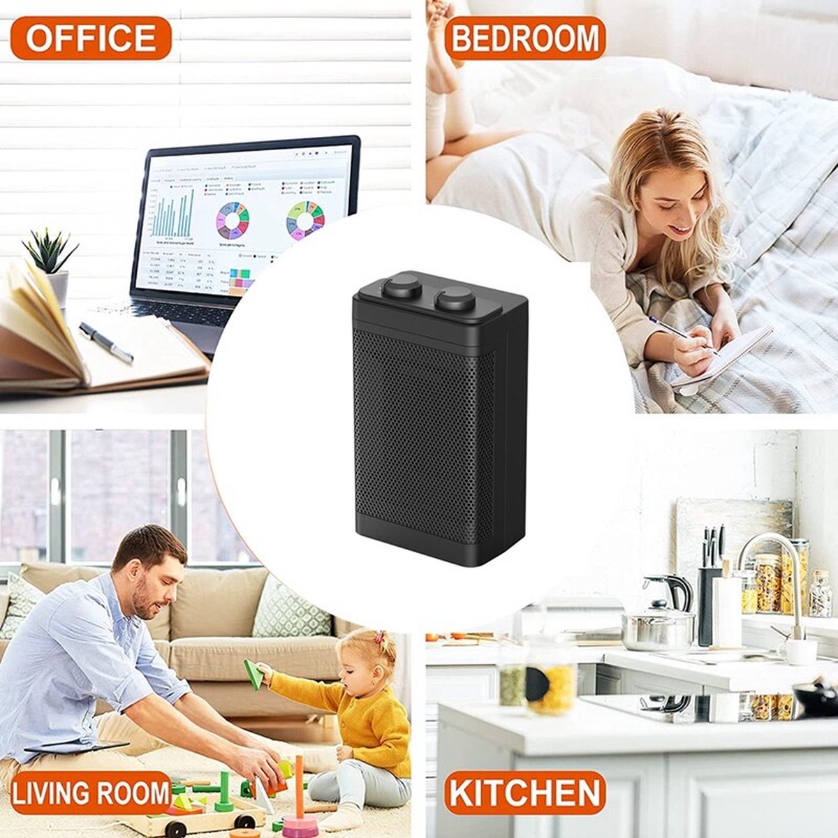 Elektrische kachel 1500 W Vrijstaand Ventilator kachel vrijstaand — free download